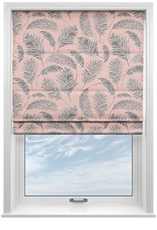 Pampas Grass, Sorbet - Motorised Roman Blind
